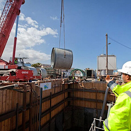 komsol innerseal Abwasser Kanal klaeranlage versiegelt Absetzbecken Abwasserkanal