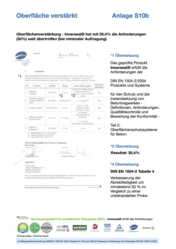 komsol Innerseal Oberflaeche verstaerkt Verstaerkung Abriebfestigkeit 30 Prozent